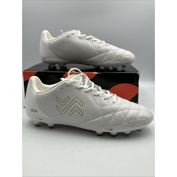 IDA Classica Womens Leather Soccer Cleats Size 7 White Futbol Multi Ground - Picture 2 of 15
